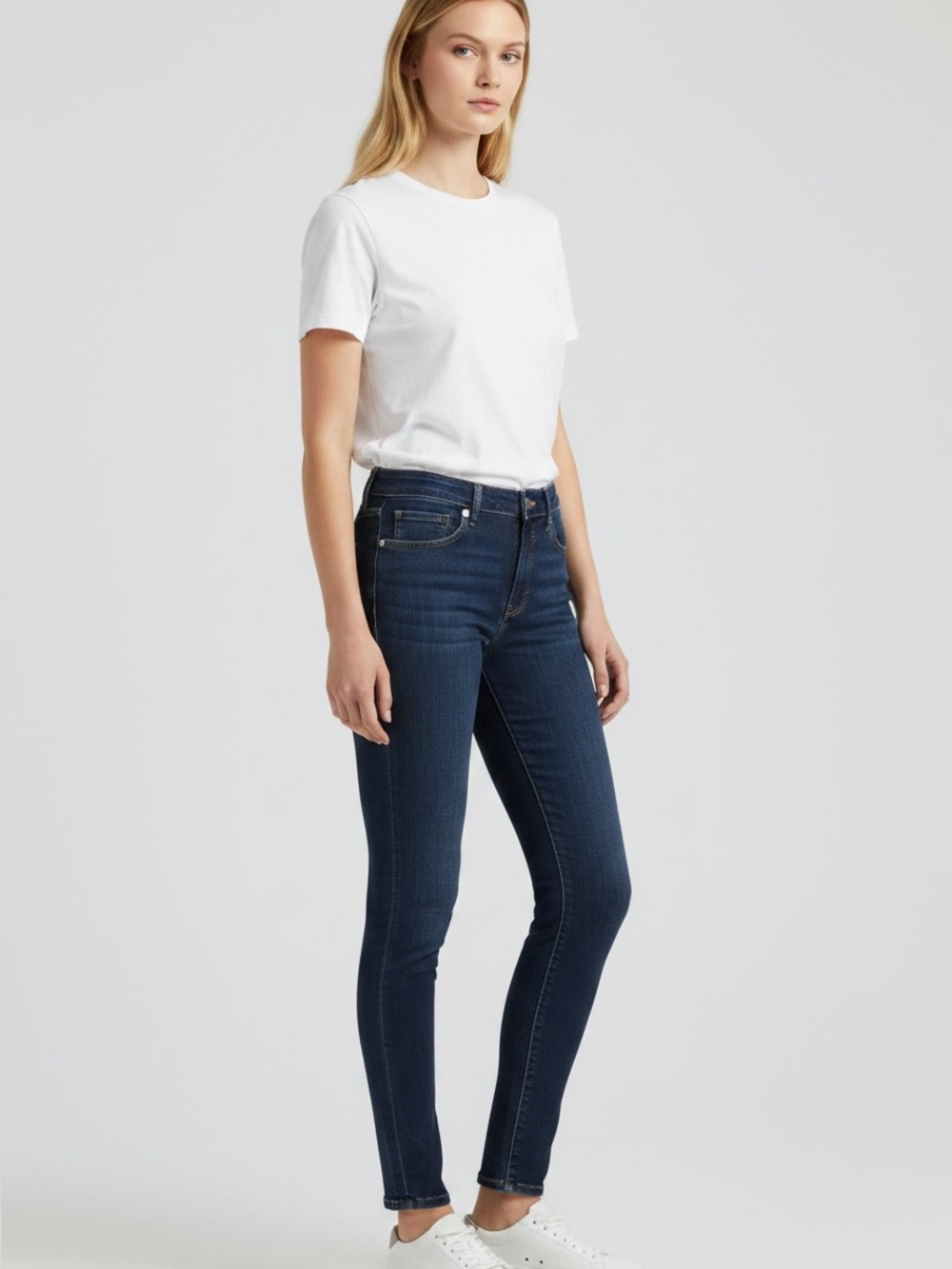 Frame Denim Le Skinny de Jeanne High-Rise Dark Blue Women's Jeans 30